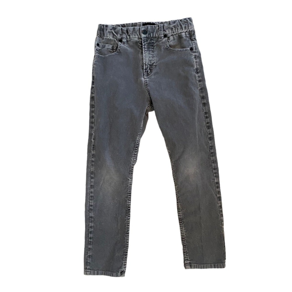 Quiksilver Boys Gray Pinwale Corduroy ' Straight Tapered Fit ' Pants Size 25